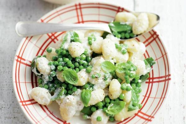 gnocchi with ricotta and garden peas