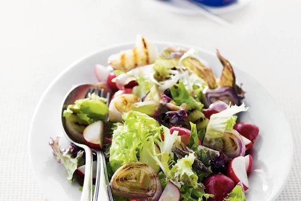 salad with radish and anchovy dressing