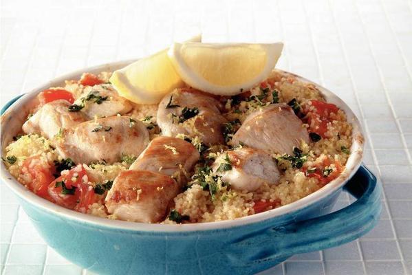casserole with couscous and chicken