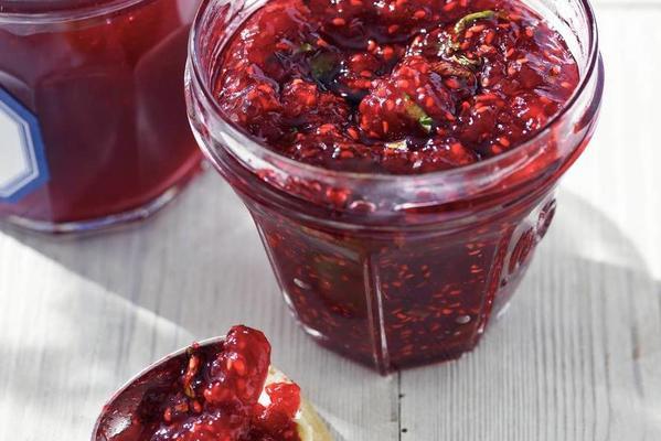 raspberry jam with mint
