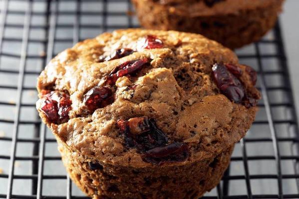 chocolate muffins with cranberries