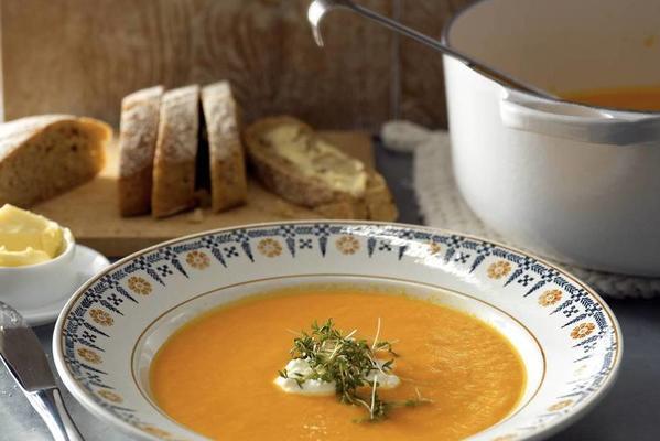 carrot soup with cress