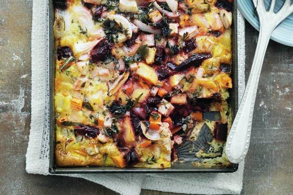 oven frittata with winter vegetables