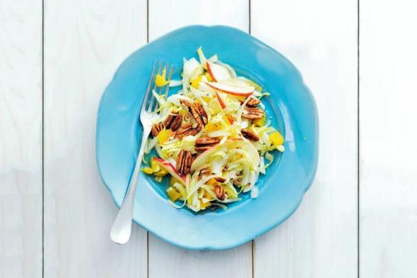 chicory salad with apple, orange and pecans