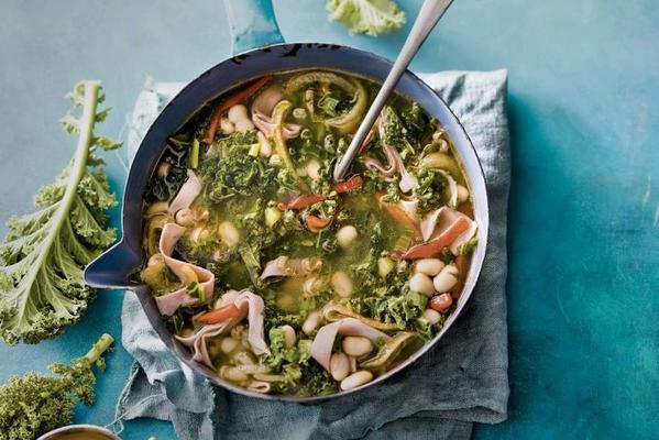 kale soup with white beans and ham