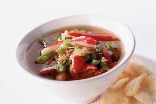 stir-fry soup with surimi