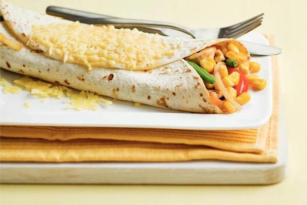 tortilla with chicken and corn