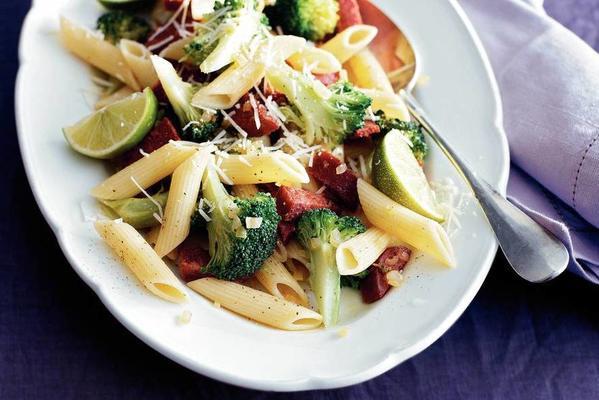 penne with salami and broccoli