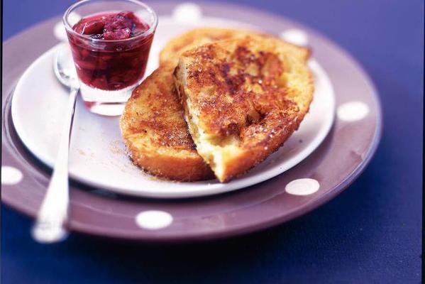 French toast with cherry-lime jam