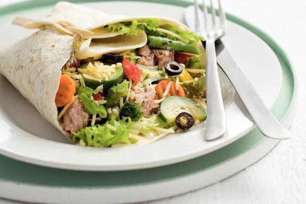 tuna burrito with Italian vegetables