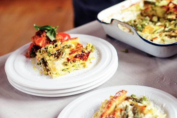 lasagna with summer vegetables