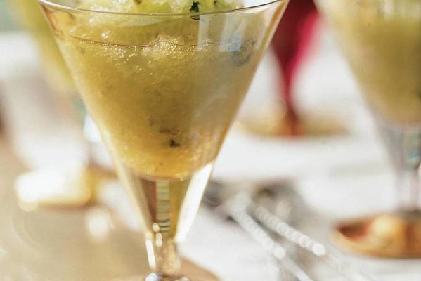 melon water ice with muscat wine