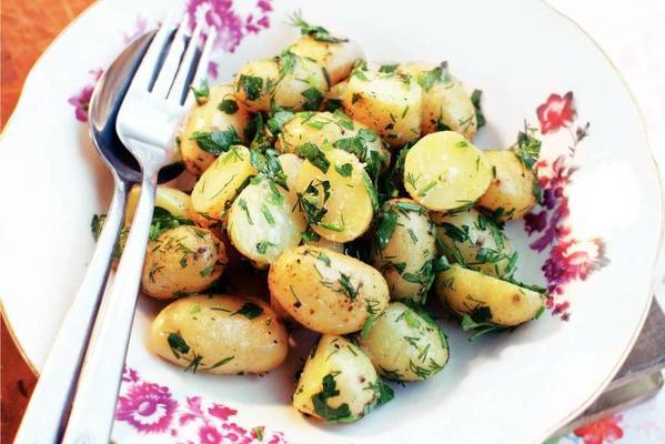 potato salad with green herbs