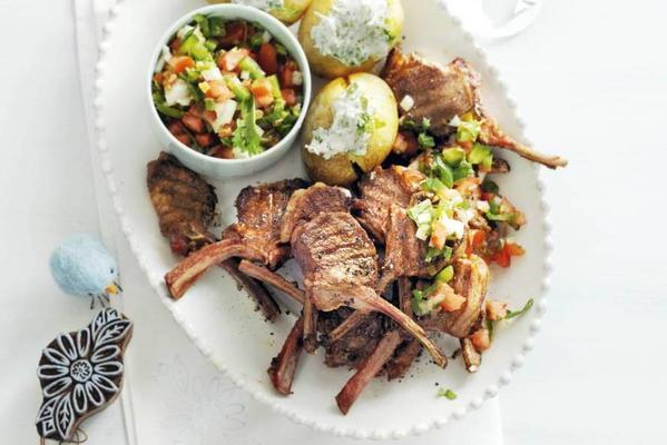 lamb chops with spicy salsa