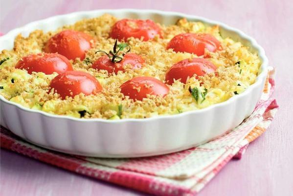 casserole of rice and tomatoes