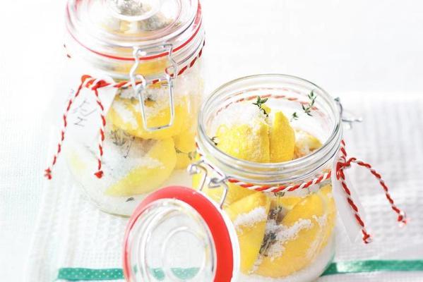 pickled lemon with thyme