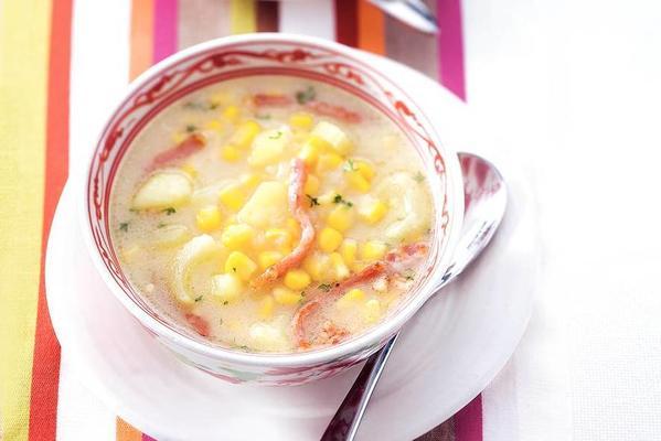 corn soup with bacon