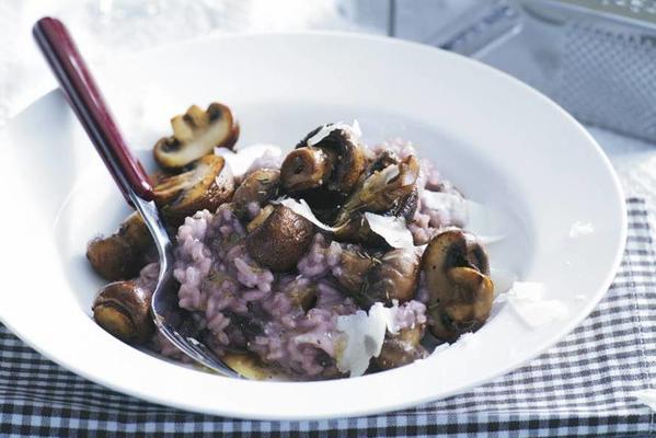 risotto with chestnut mushrooms