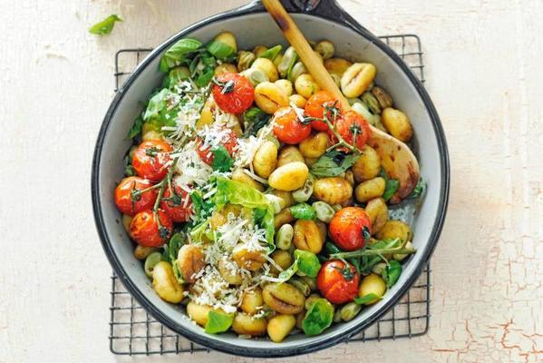 summery gnocchi with roasted vine tomatoes