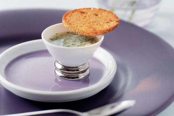 cold cucumber soup with dill