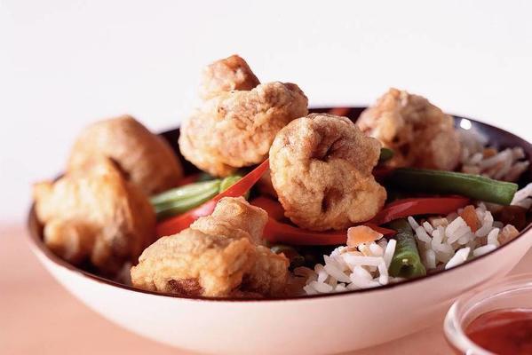 rice with fried mushrooms