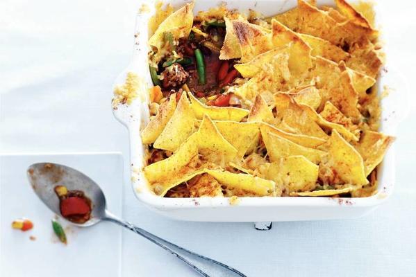 oven chilli with tortilla chips