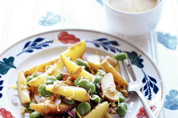 potato salad with broad beans