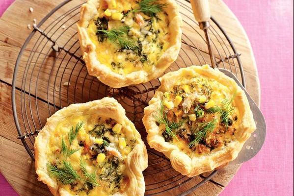 crab quiche with fresh herbs