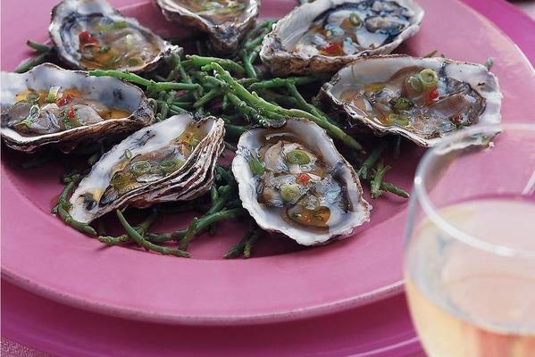 oysters with spicy vinaigrette
