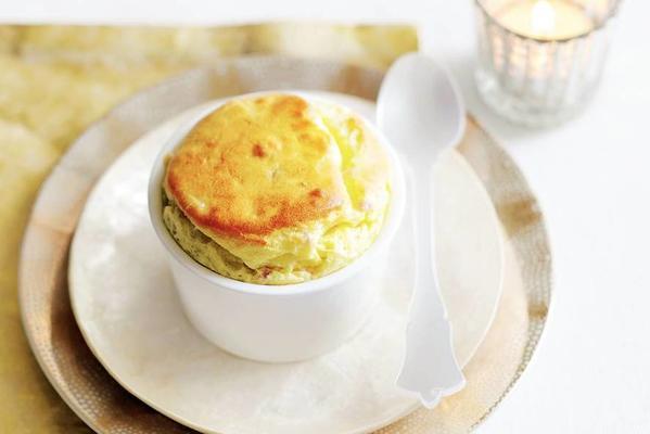 goat cheese souffle with red onion