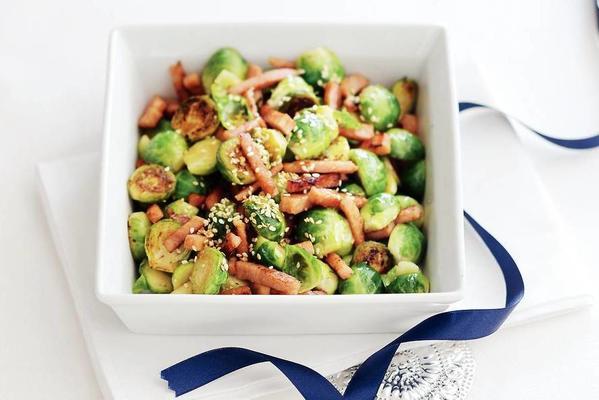 Brussels sprouts with ham