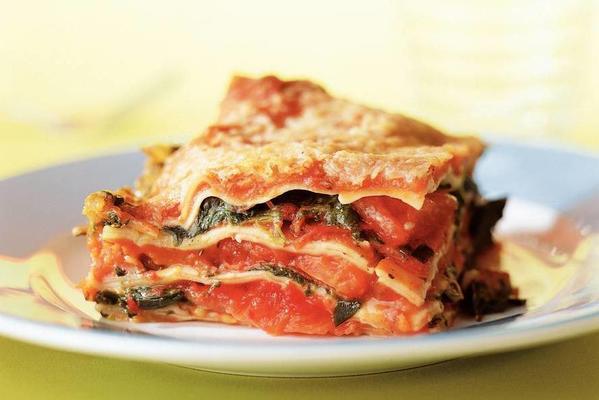 lasagna with salami and spinach