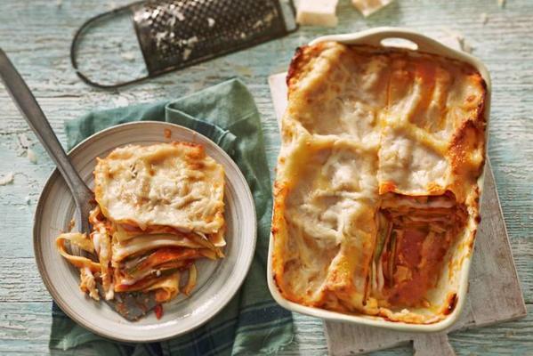 lasagne with zucchini and goat cheese
