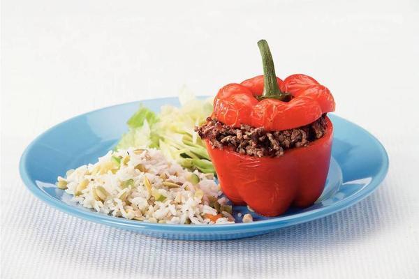 stuffed bell peppers with nut rice