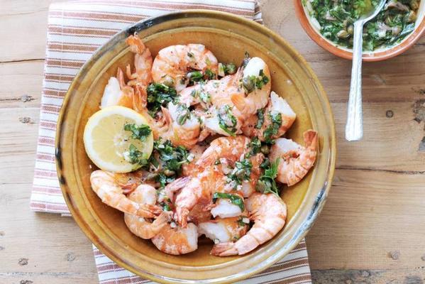 shrimp with salsa