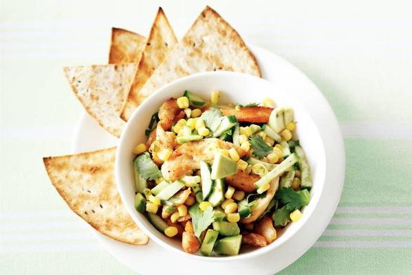 salad with corn and chicken