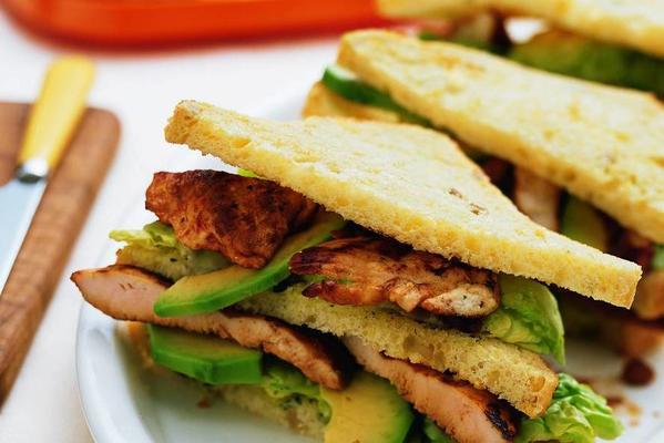 grilled chicken sandwich with avocado