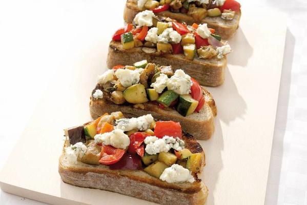 garlic toast with French grill vegetables