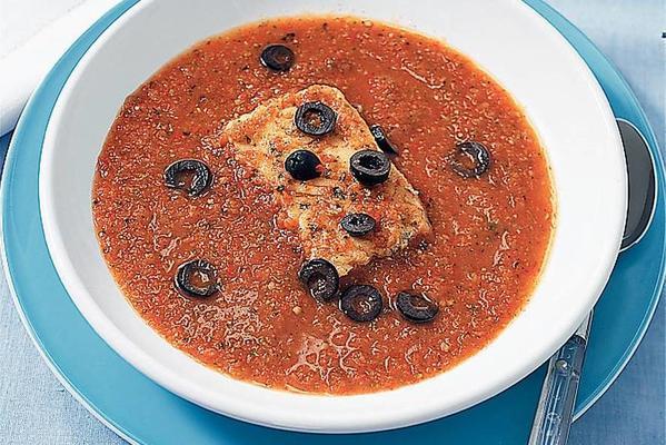 Mediterranean vegetable fish soup