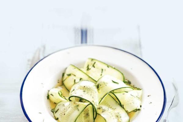 cucumber with mustard dressing