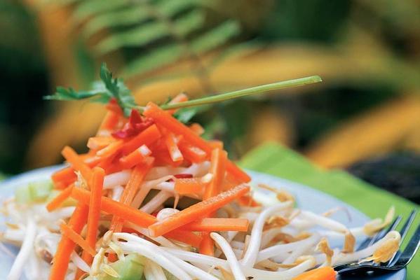 salad with ginger-coconut dressing