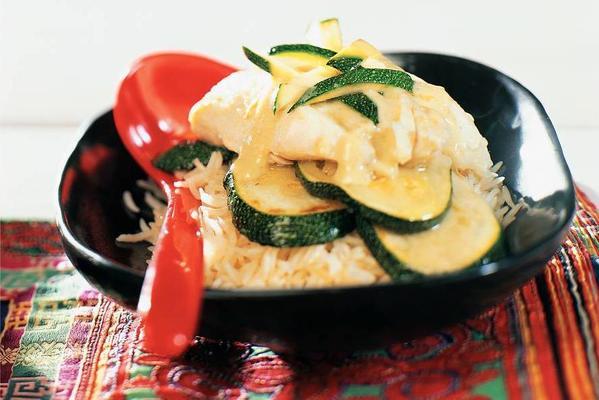 curry of cod and zucchini