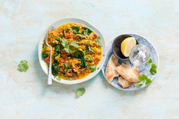 dahl with spinach
