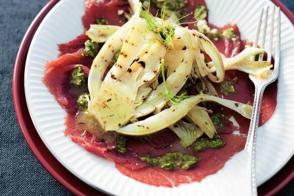 carpaccio with grilled fennel