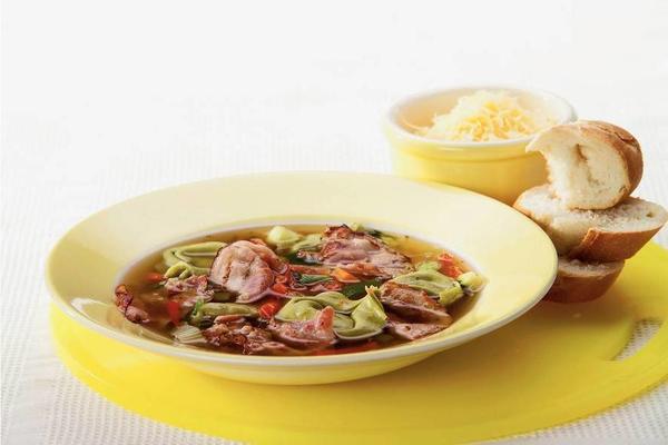 Italian meal vegetable soup