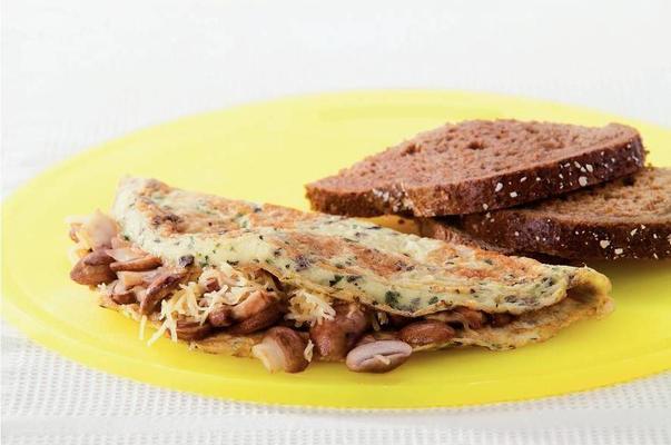 herb omelette with mushrooms