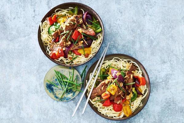 savory stir-fry of beef and paprika
