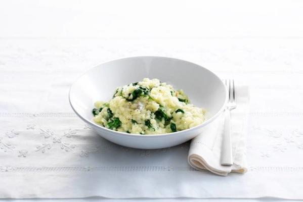 risotto with spinach and gorgonzola