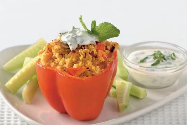 stuffed peppers with Moroccan couscous
