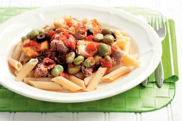 penne with tuna and broad beans